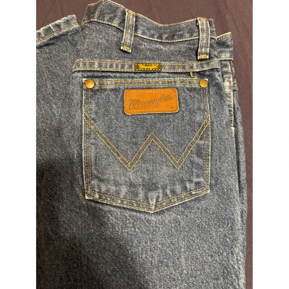 Wrangler 36MWZ Slim Fit Mens Jeans Blue Denim Western‎ Cowboy 30x29